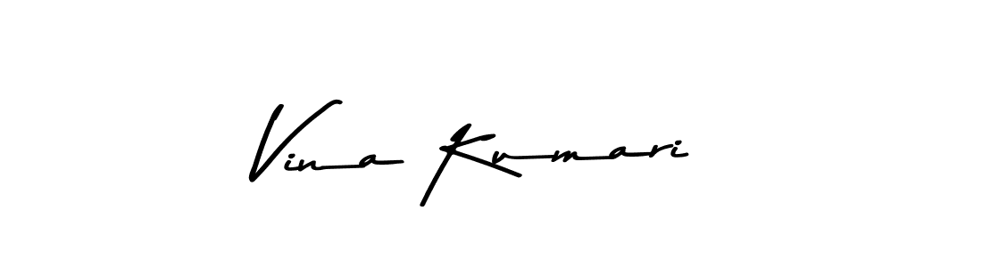 Design your own signature with our free online signature maker. With this signature software, you can create a handwritten (Asem Kandis PERSONAL USE) signature for name Vina Kumari. Vina Kumari signature style 9 images and pictures png