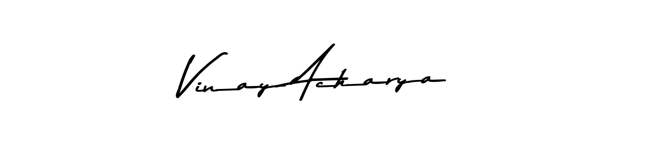 How to make Vinay Acharya name signature. Use Asem Kandis PERSONAL USE style for creating short signs online. This is the latest handwritten sign. Vinay Acharya signature style 9 images and pictures png