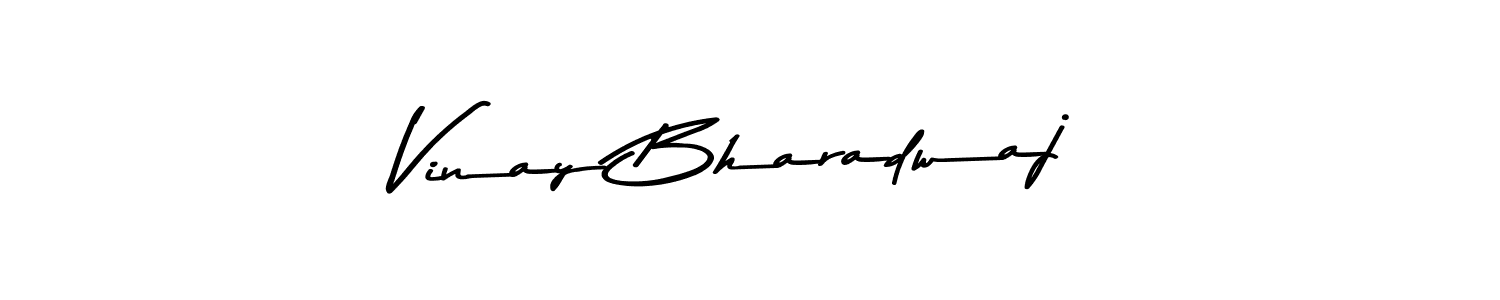 Create a beautiful signature design for name Vinay Bharadwaj. With this signature (Asem Kandis PERSONAL USE) fonts, you can make a handwritten signature for free. Vinay Bharadwaj signature style 9 images and pictures png
