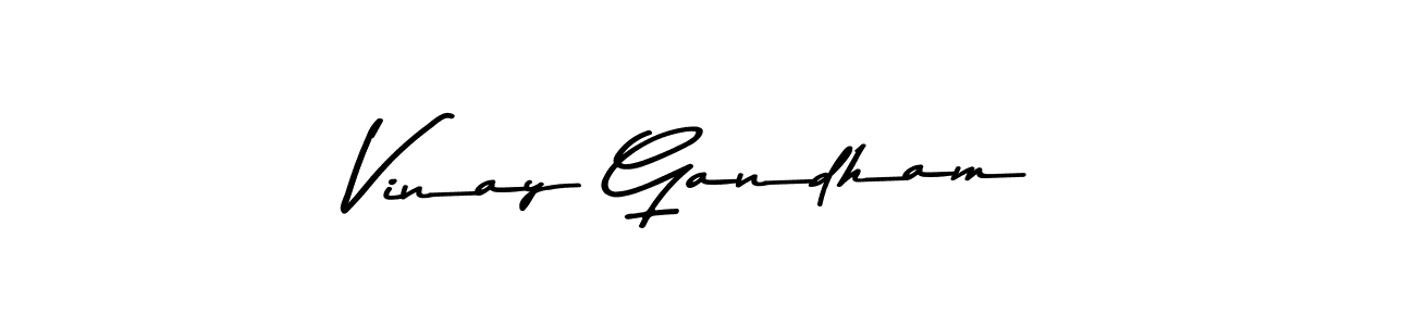 Asem Kandis PERSONAL USE is a professional signature style that is perfect for those who want to add a touch of class to their signature. It is also a great choice for those who want to make their signature more unique. Get Vinay Gandham name to fancy signature for free. Vinay Gandham signature style 9 images and pictures png