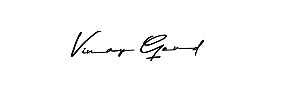 Make a beautiful signature design for name Vinay Goud. With this signature (Asem Kandis PERSONAL USE) style, you can create a handwritten signature for free. Vinay Goud signature style 9 images and pictures png