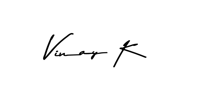 Vinay K stylish signature style. Best Handwritten Sign (Asem Kandis PERSONAL USE) for my name. Handwritten Signature Collection Ideas for my name Vinay K. Vinay K signature style 9 images and pictures png