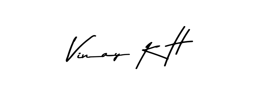 Make a beautiful signature design for name Vinay K H. With this signature (Asem Kandis PERSONAL USE) style, you can create a handwritten signature for free. Vinay K H signature style 9 images and pictures png