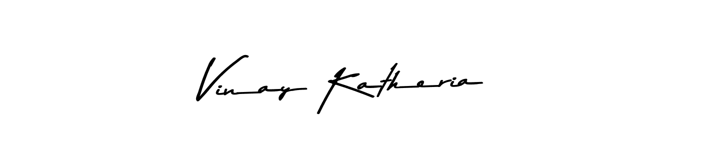 Create a beautiful signature design for name Vinay Katheria. With this signature (Asem Kandis PERSONAL USE) fonts, you can make a handwritten signature for free. Vinay Katheria signature style 9 images and pictures png