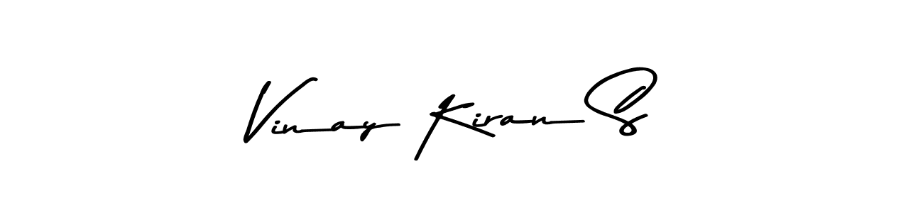 How to make Vinay Kiran S name signature. Use Asem Kandis PERSONAL USE style for creating short signs online. This is the latest handwritten sign. Vinay Kiran S signature style 9 images and pictures png
