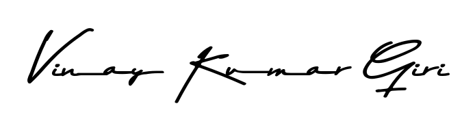 A timeless handwritten aesthetic for Vinay Kumar Giri. The Asem Kandis PERSONAL USE font gives your signature a handcrafted feel with natural curves. Vinay Kumar Giri signature style 9 images and pictures png