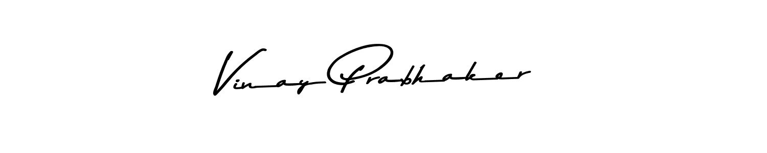 Make a beautiful signature design for name Vinay Prabhaker. With this signature (Asem Kandis PERSONAL USE) style, you can create a handwritten signature for free. Vinay Prabhaker signature style 9 images and pictures png