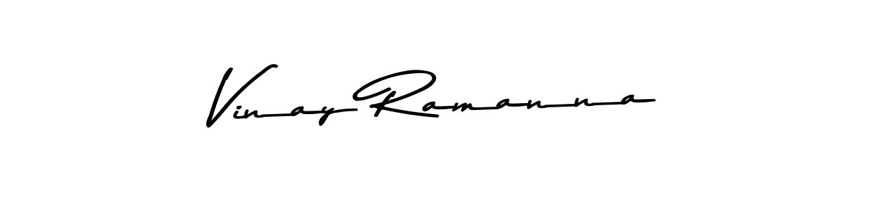 Design your own signature with our free online signature maker. With this signature software, you can create a handwritten (Asem Kandis PERSONAL USE) signature for name Vinay Ramanna. Vinay Ramanna signature style 9 images and pictures png