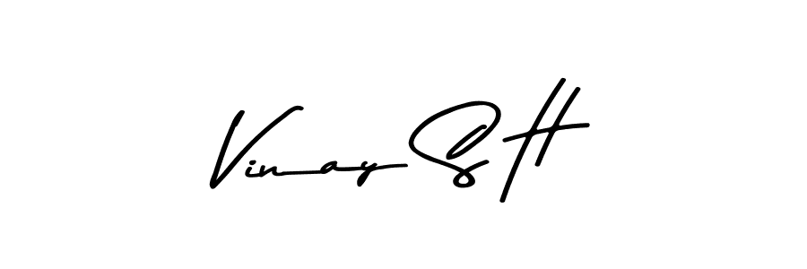 Make a beautiful signature design for name Vinay S H. With this signature (Asem Kandis PERSONAL USE) style, you can create a handwritten signature for free. Vinay S H signature style 9 images and pictures png