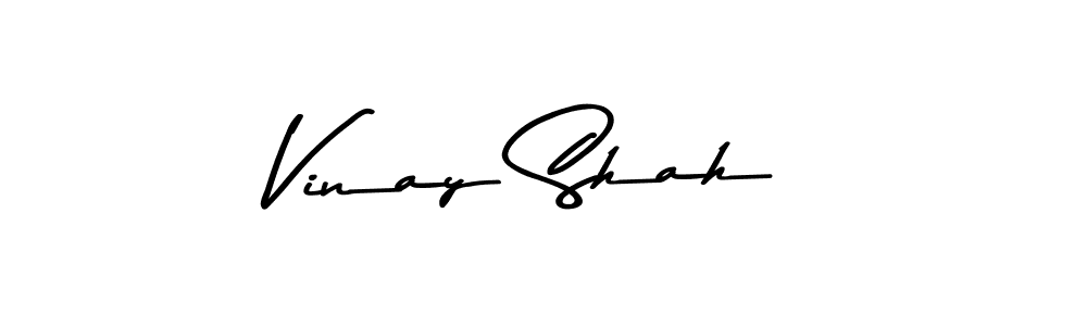 Create a beautiful signature design for name Vinay Shah. With this signature (Asem Kandis PERSONAL USE) fonts, you can make a handwritten signature for free. Vinay Shah signature style 9 images and pictures png