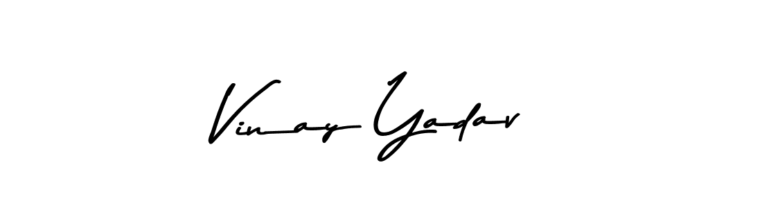 Use a signature maker to create a handwritten signature online. With this signature software, you can design (Asem Kandis PERSONAL USE) your own signature for name Vinay Yadav. Vinay Yadav signature style 9 images and pictures png