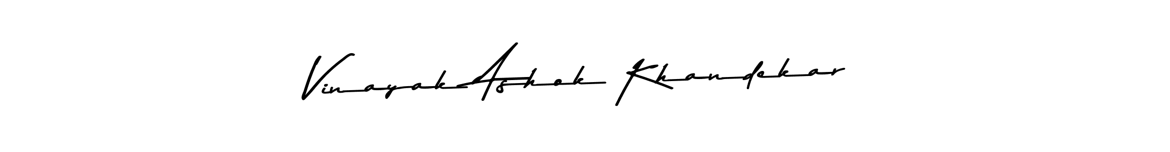 Make a beautiful signature design for name Vinayak Ashok Khandekar. With this signature (Asem Kandis PERSONAL USE) style, you can create a handwritten signature for free. Vinayak Ashok Khandekar signature style 9 images and pictures png