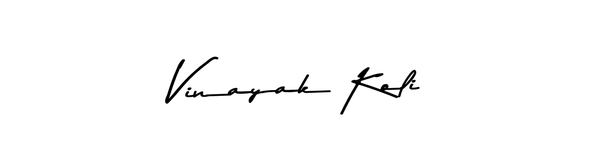 Make a beautiful signature design for name Vinayak Koli. With this signature (Asem Kandis PERSONAL USE) style, you can create a handwritten signature for free. Vinayak Koli signature style 9 images and pictures png