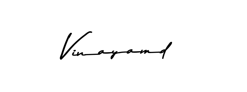 Make a beautiful signature design for name Vinayamd. With this signature (Asem Kandis PERSONAL USE) style, you can create a handwritten signature for free. Vinayamd signature style 9 images and pictures png