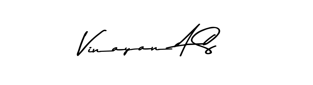 Make a beautiful signature design for name Vinayan A S. With this signature (Asem Kandis PERSONAL USE) style, you can create a handwritten signature for free. Vinayan A S signature style 9 images and pictures png