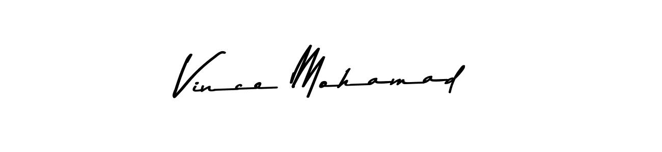 Use a signature maker to create a handwritten signature online. With this signature software, you can design (Asem Kandis PERSONAL USE) your own signature for name Vince Mohamad. Vince Mohamad signature style 9 images and pictures png