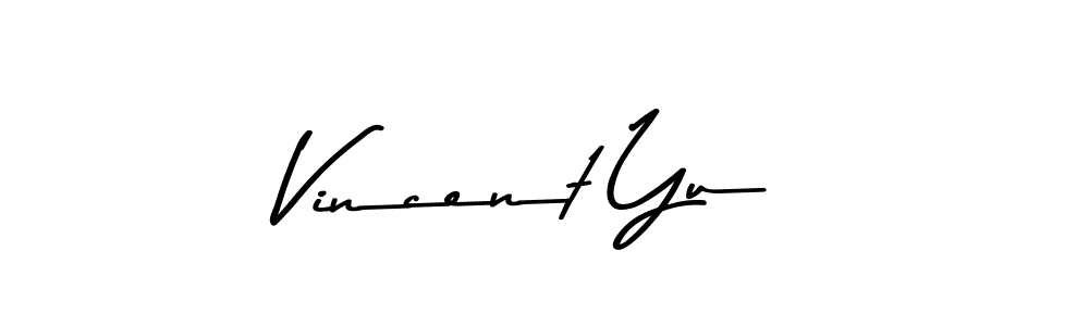 Make a beautiful signature design for name Vincent Yu. With this signature (Asem Kandis PERSONAL USE) style, you can create a handwritten signature for free. Vincent Yu signature style 9 images and pictures png