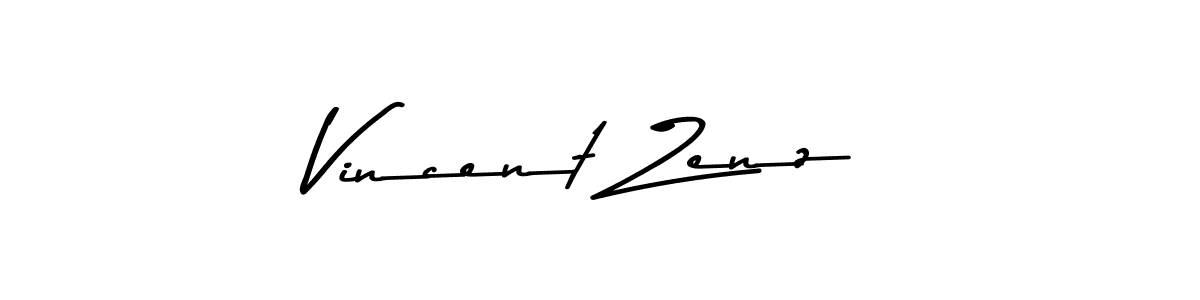 Use a signature maker to create a handwritten signature online. With this signature software, you can design (Asem Kandis PERSONAL USE) your own signature for name Vincent Zenz. Vincent Zenz signature style 9 images and pictures png