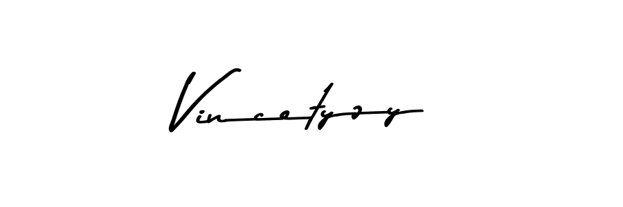 Design your own signature with our free online signature maker. With this signature software, you can create a handwritten (Asem Kandis PERSONAL USE) signature for name Vincetyzy. Vincetyzy signature style 9 images and pictures png