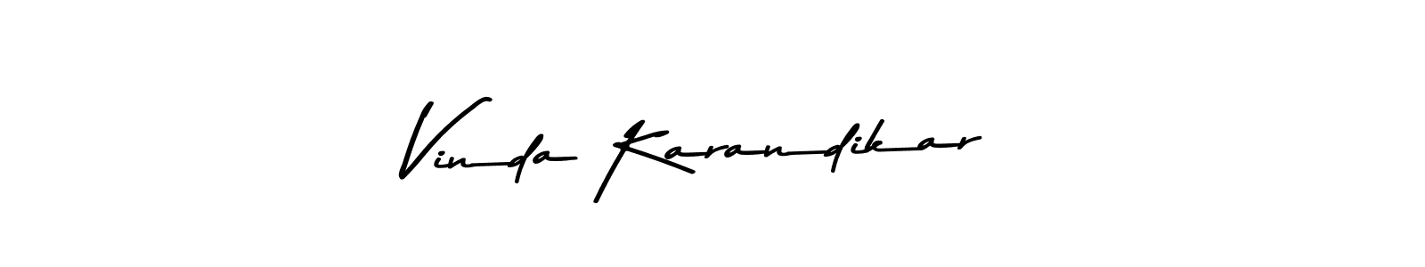 if you are searching for the best signature style for your name Vinda Karandikar. so please give up your signature search. here we have designed multiple signature styles  using Asem Kandis PERSONAL USE. Vinda Karandikar signature style 9 images and pictures png