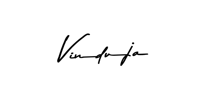 Create a beautiful signature design for name Vinduja. With this signature (Asem Kandis PERSONAL USE) fonts, you can make a handwritten signature for free. Vinduja signature style 9 images and pictures png