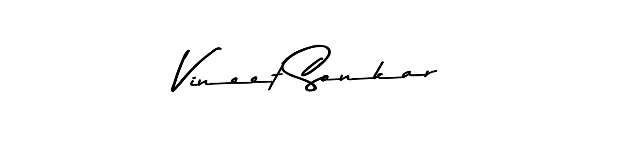 Also You can easily find your signature by using the search form. We will create Vineet Sonkar name handwritten signature images for you free of cost using Asem Kandis PERSONAL USE sign style. Vineet Sonkar signature style 9 images and pictures png