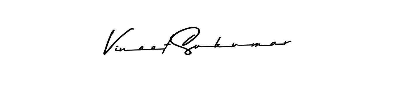 Vineet Sukumar stylish signature style. Best Handwritten Sign (Asem Kandis PERSONAL USE) for my name. Handwritten Signature Collection Ideas for my name Vineet Sukumar. Vineet Sukumar signature style 9 images and pictures png