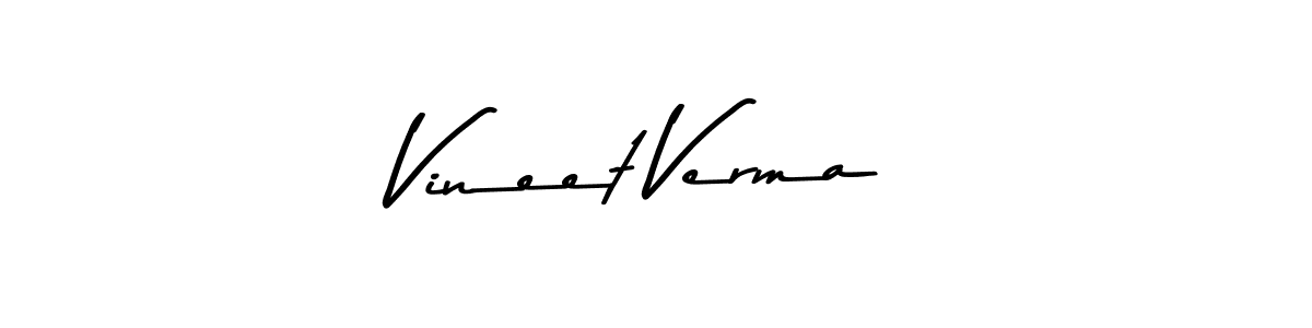 How to make Vineet Verma name signature. Use Asem Kandis PERSONAL USE style for creating short signs online. This is the latest handwritten sign. Vineet Verma signature style 9 images and pictures png