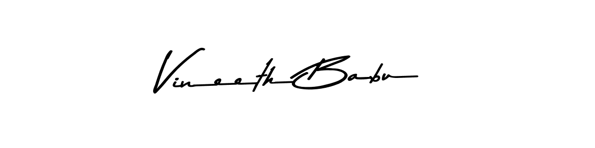 Vineeth Babu stylish signature style. Best Handwritten Sign (Asem Kandis PERSONAL USE) for my name. Handwritten Signature Collection Ideas for my name Vineeth Babu. Vineeth Babu signature style 9 images and pictures png