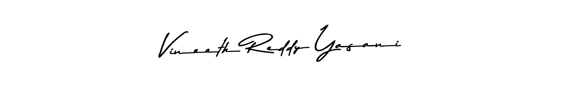 Vineeth Reddy Yasani stylish signature style. Best Handwritten Sign (Asem Kandis PERSONAL USE) for my name. Handwritten Signature Collection Ideas for my name Vineeth Reddy Yasani. Vineeth Reddy Yasani signature style 9 images and pictures png
