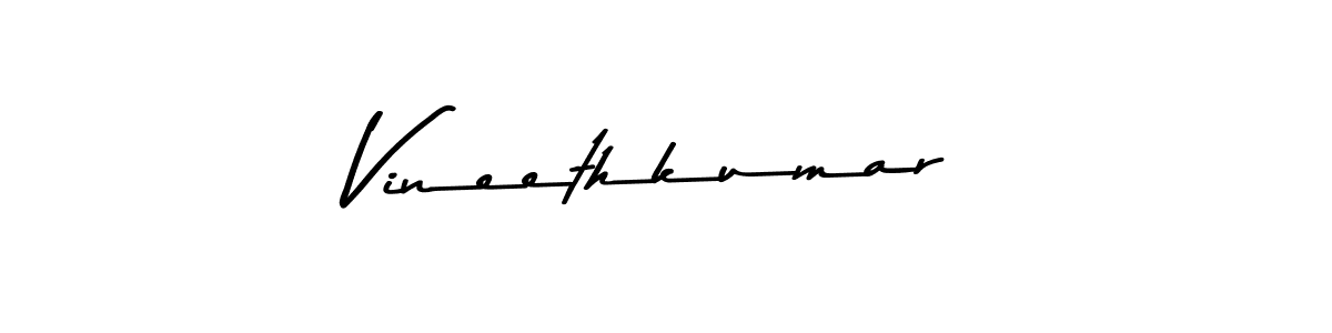 Create a beautiful signature design for name Vineethkumar. With this signature (Asem Kandis PERSONAL USE) fonts, you can make a handwritten signature for free. Vineethkumar signature style 9 images and pictures png