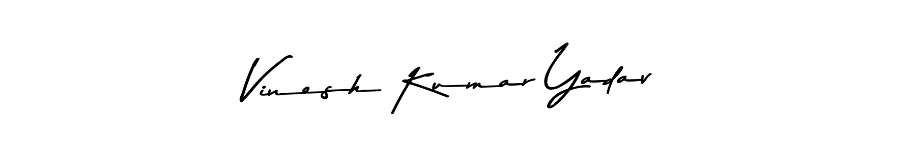 Create a beautiful signature design for name Vinesh Kumar Yadav. With this signature (Asem Kandis PERSONAL USE) fonts, you can make a handwritten signature for free. Vinesh Kumar Yadav signature style 9 images and pictures png