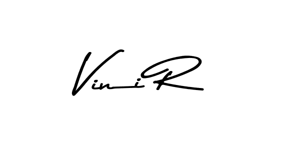 How to make Vini R name signature. Use Asem Kandis PERSONAL USE style for creating short signs online. This is the latest handwritten sign. Vini R signature style 9 images and pictures png