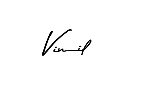 Make a beautiful signature design for name Vinil. With this signature (Asem Kandis PERSONAL USE) style, you can create a handwritten signature for free. Vinil signature style 9 images and pictures png