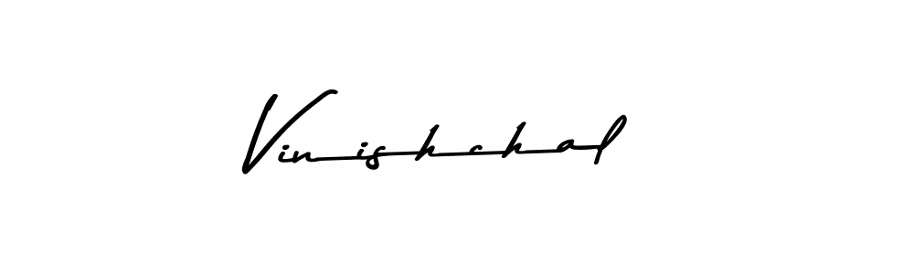 Create a beautiful signature design for name Vinishchal. With this signature (Asem Kandis PERSONAL USE) fonts, you can make a handwritten signature for free. Vinishchal signature style 9 images and pictures png