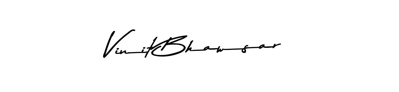 Vinit Bhawsar stylish signature style. Best Handwritten Sign (Asem Kandis PERSONAL USE) for my name. Handwritten Signature Collection Ideas for my name Vinit Bhawsar. Vinit Bhawsar signature style 9 images and pictures png