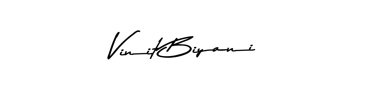 Use a signature maker to create a handwritten signature online. With this signature software, you can design (Asem Kandis PERSONAL USE) your own signature for name Vinit Biyani. Vinit Biyani signature style 9 images and pictures png