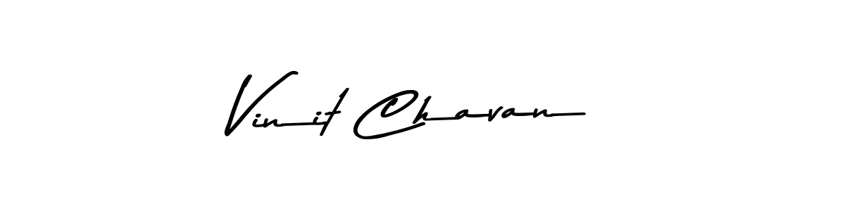 How to make Vinit Chavan name signature. Use Asem Kandis PERSONAL USE style for creating short signs online. This is the latest handwritten sign. Vinit Chavan signature style 9 images and pictures png