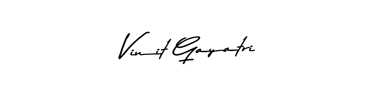 Vinit Gayatri stylish signature style. Best Handwritten Sign (Asem Kandis PERSONAL USE) for my name. Handwritten Signature Collection Ideas for my name Vinit Gayatri. Vinit Gayatri signature style 9 images and pictures png