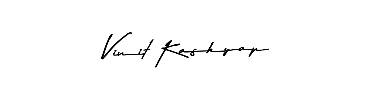 Make a beautiful signature design for name Vinit Kashyap. With this signature (Asem Kandis PERSONAL USE) style, you can create a handwritten signature for free. Vinit Kashyap signature style 9 images and pictures png