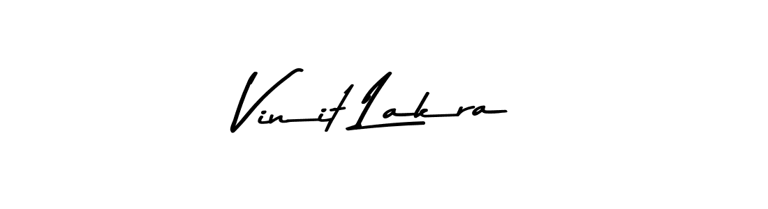 Use a signature maker to create a handwritten signature online. With this signature software, you can design (Asem Kandis PERSONAL USE) your own signature for name Vinit Lakra. Vinit Lakra signature style 9 images and pictures png