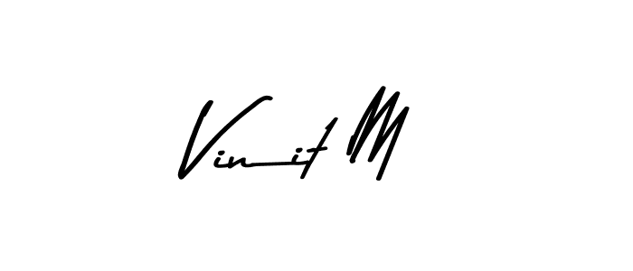 How to Draw Vinit M signature style? Asem Kandis PERSONAL USE is a latest design signature styles for name Vinit M. Vinit M signature style 9 images and pictures png