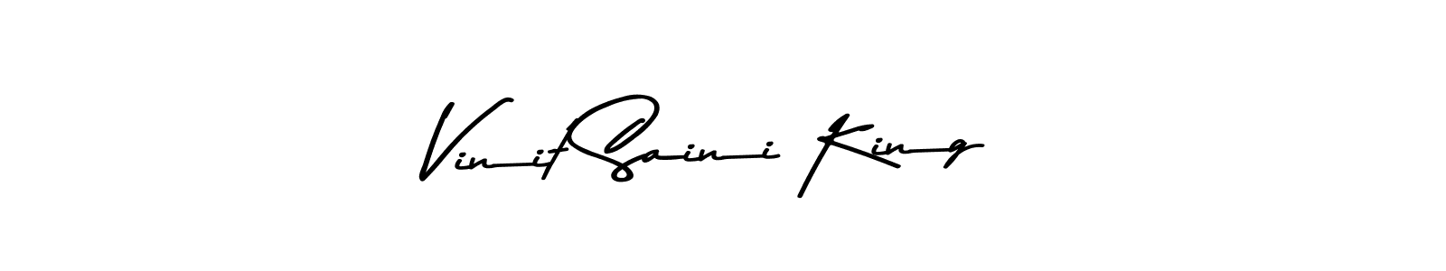 Use a signature maker to create a handwritten signature online. With this signature software, you can design (Asem Kandis PERSONAL USE) your own signature for name Vinit Saini King. Vinit Saini King signature style 9 images and pictures png