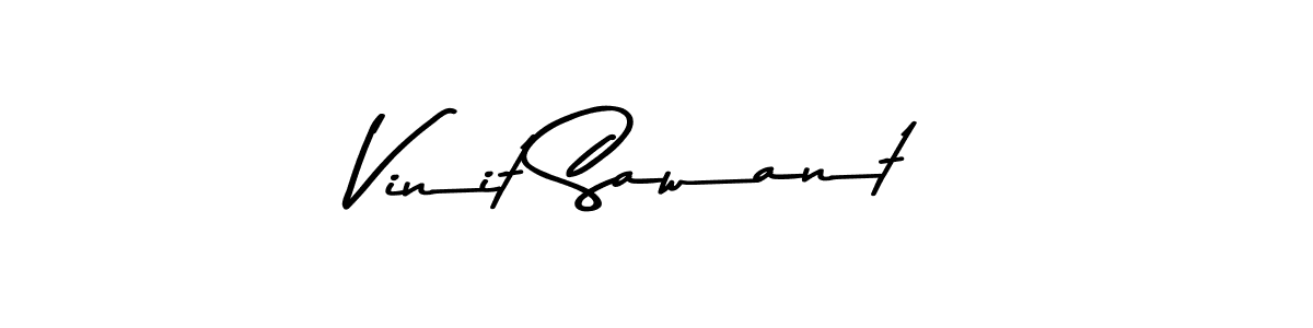 Create a beautiful signature design for name Vinit Sawant. With this signature (Asem Kandis PERSONAL USE) fonts, you can make a handwritten signature for free. Vinit Sawant signature style 9 images and pictures png