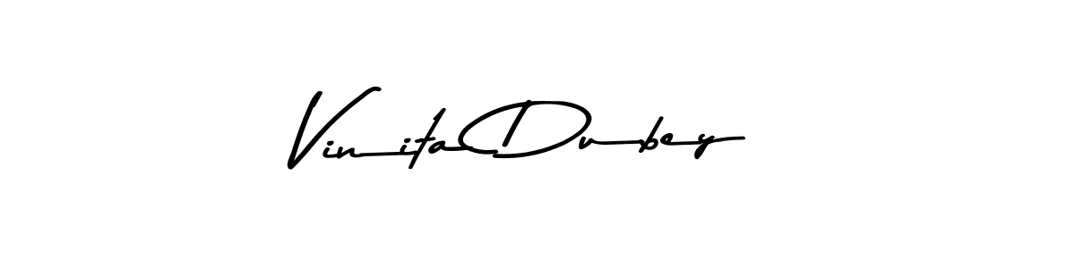 Design your own signature with our free online signature maker. With this signature software, you can create a handwritten (Asem Kandis PERSONAL USE) signature for name Vinita Dubey. Vinita Dubey signature style 9 images and pictures png