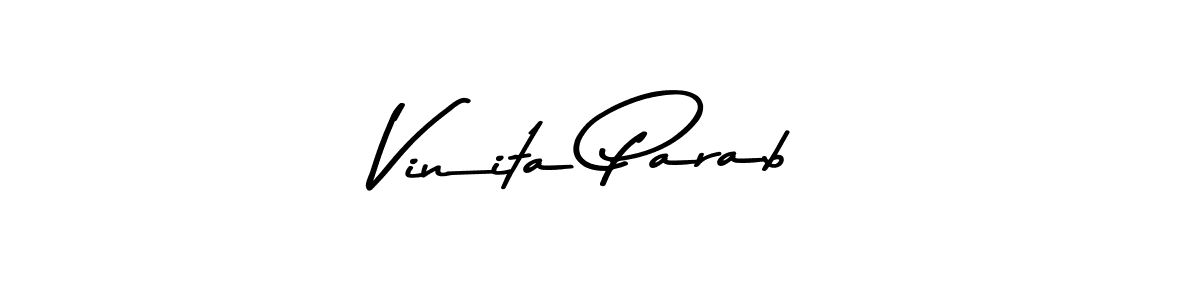 Asem Kandis PERSONAL USE is a professional signature style that is perfect for those who want to add a touch of class to their signature. It is also a great choice for those who want to make their signature more unique. Get Vinita Parab name to fancy signature for free. Vinita Parab signature style 9 images and pictures png