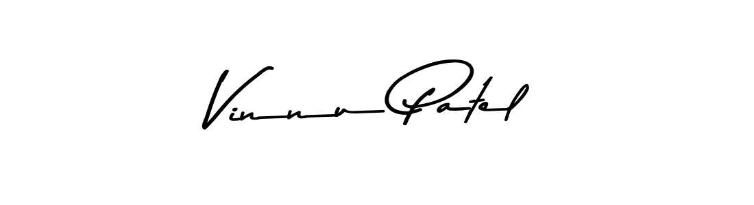 Design your own signature with our free online signature maker. With this signature software, you can create a handwritten (Asem Kandis PERSONAL USE) signature for name Vinnu Patel. Vinnu Patel signature style 9 images and pictures png