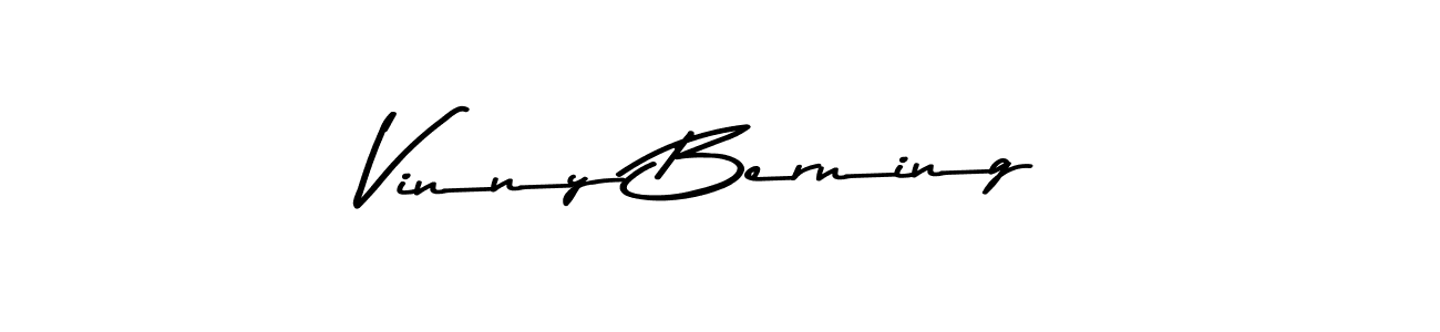 Create a beautiful signature design for name Vinny Berning. With this signature (Asem Kandis PERSONAL USE) fonts, you can make a handwritten signature for free. Vinny Berning signature style 9 images and pictures png