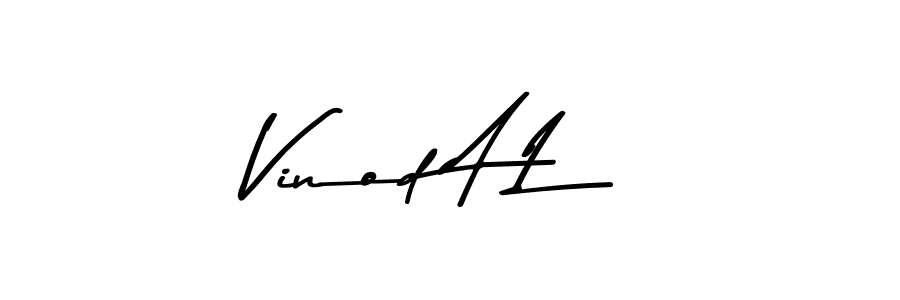 This is the best signature style for the Vinod A L name. Also you like these signature font (Asem Kandis PERSONAL USE). Mix name signature. Vinod A L signature style 9 images and pictures png