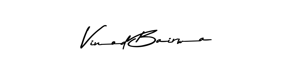 Make a beautiful signature design for name Vinod Bairwa. With this signature (Asem Kandis PERSONAL USE) style, you can create a handwritten signature for free. Vinod Bairwa signature style 9 images and pictures png